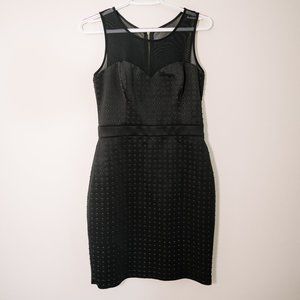 Guess Black Bodycon Sleveless Mesh Dress